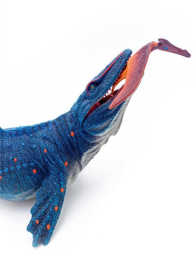 Higherbros Mosasaurus Toy with Openable Jaws Catching A Pterosaur Ocean World Realistic Marine Animal Creature Action Figure, Great for Bath Toy, Birthday Gifts for Kids - Image 4